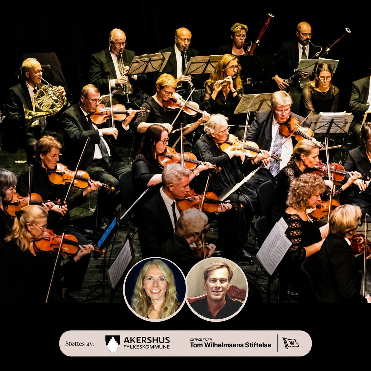 Orkesteret og solistene til Opera og operettekvelden i Dynamitten 6. desember