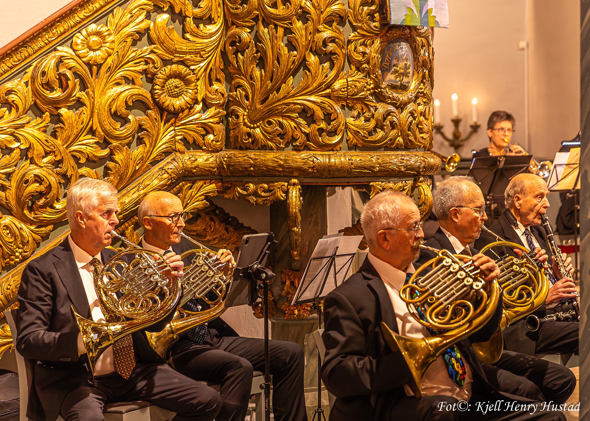 Orkesteret under en konsertproduksjon